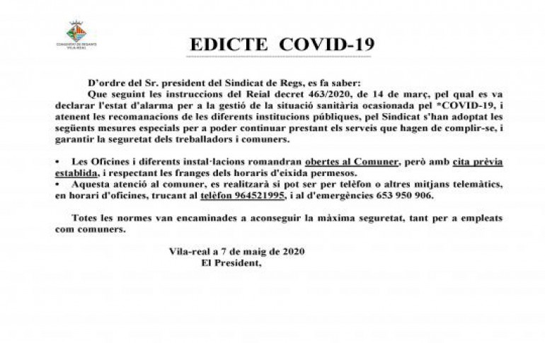 EDICTO-COVID 19