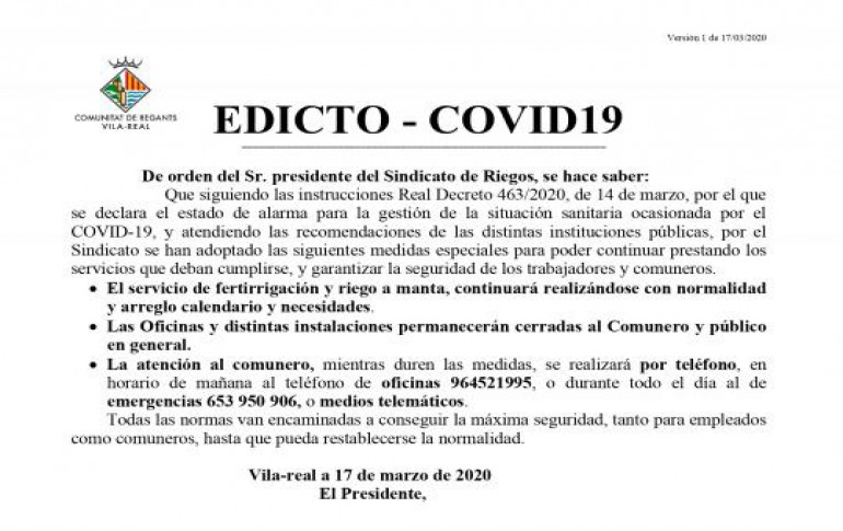 EDICTO - COVID19